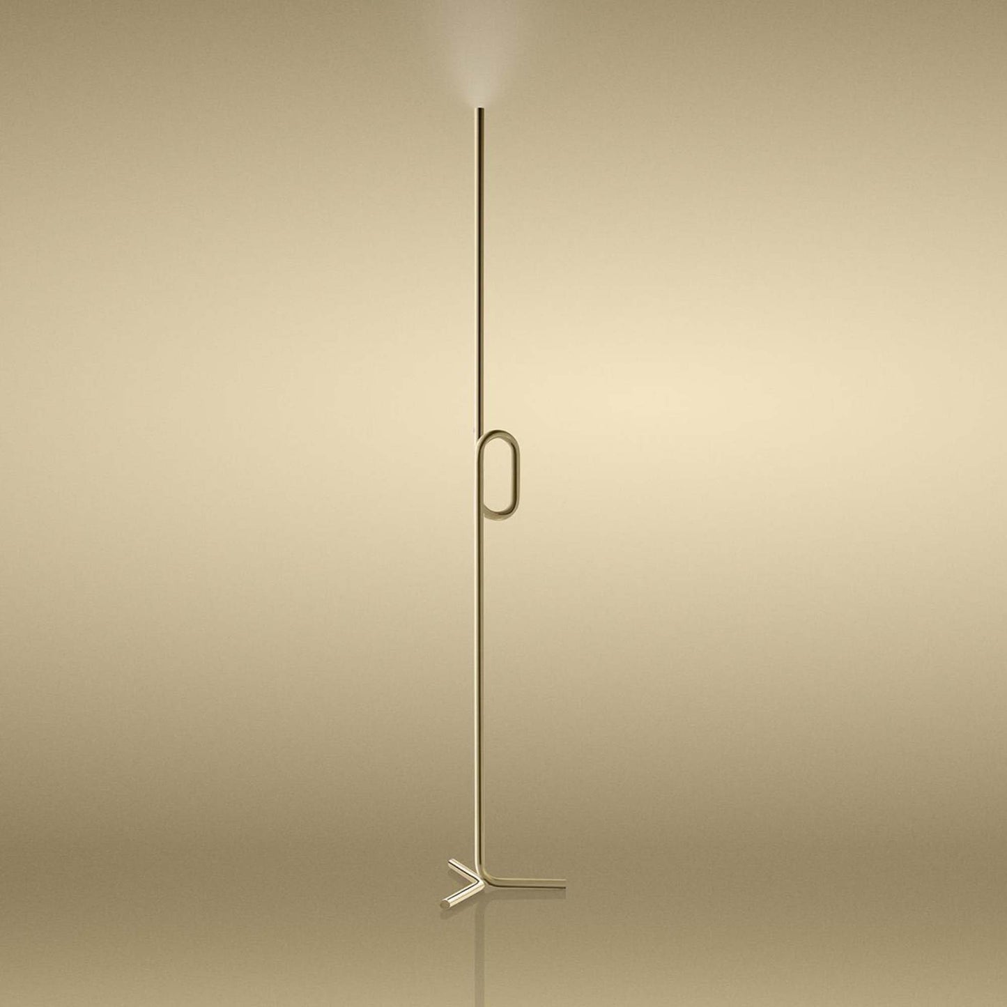 Tobia LED Floor Lamp in Gold.