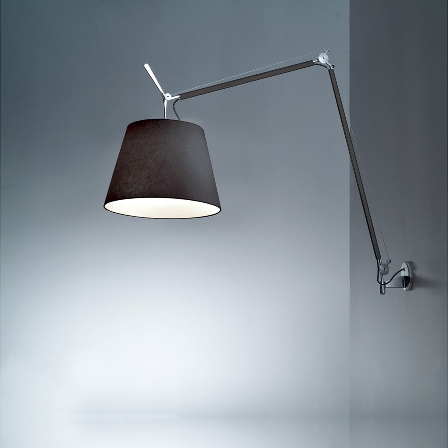 Tolomeo Mega Wall Light in Black/Black.