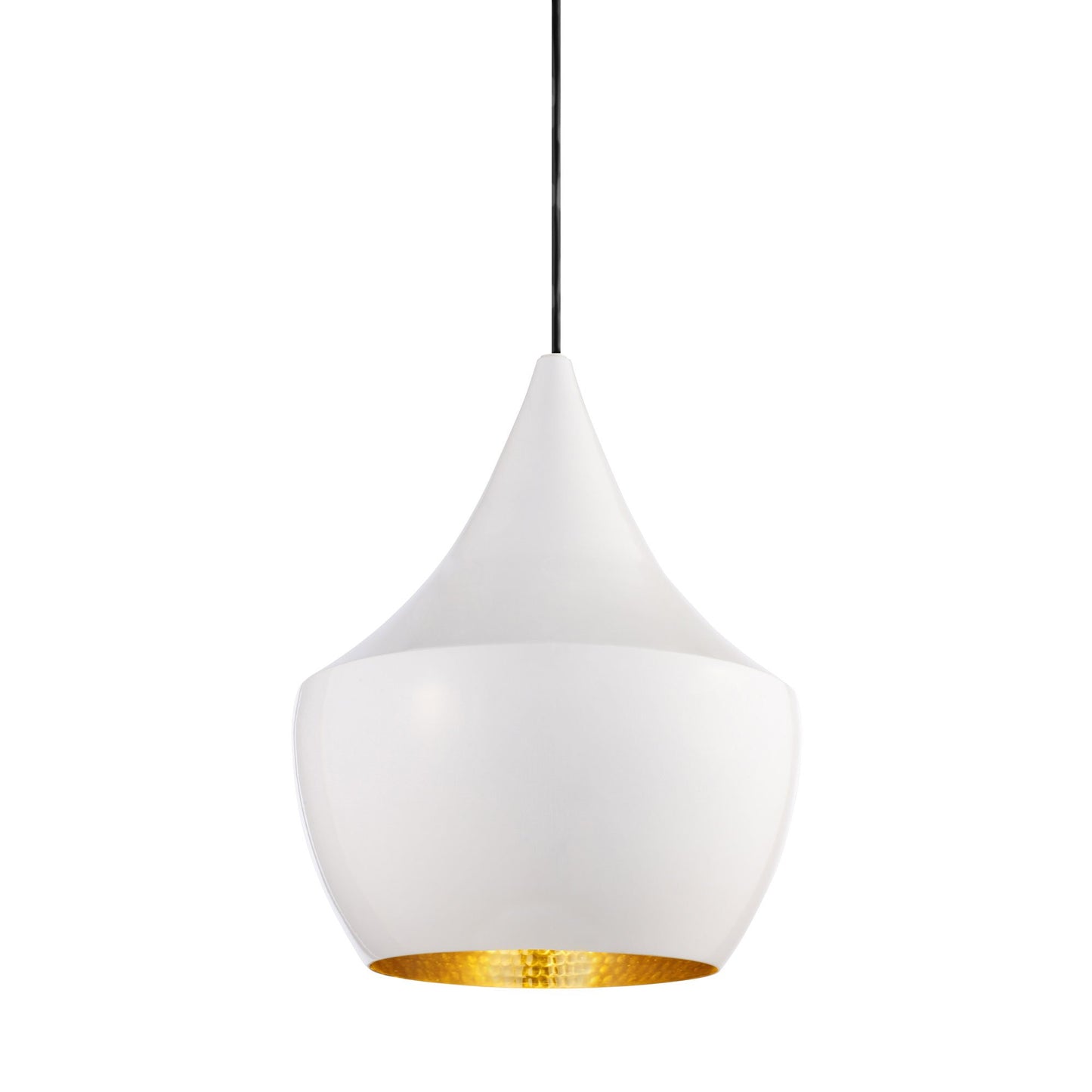 Beat Fat LED Pendant Light in White.