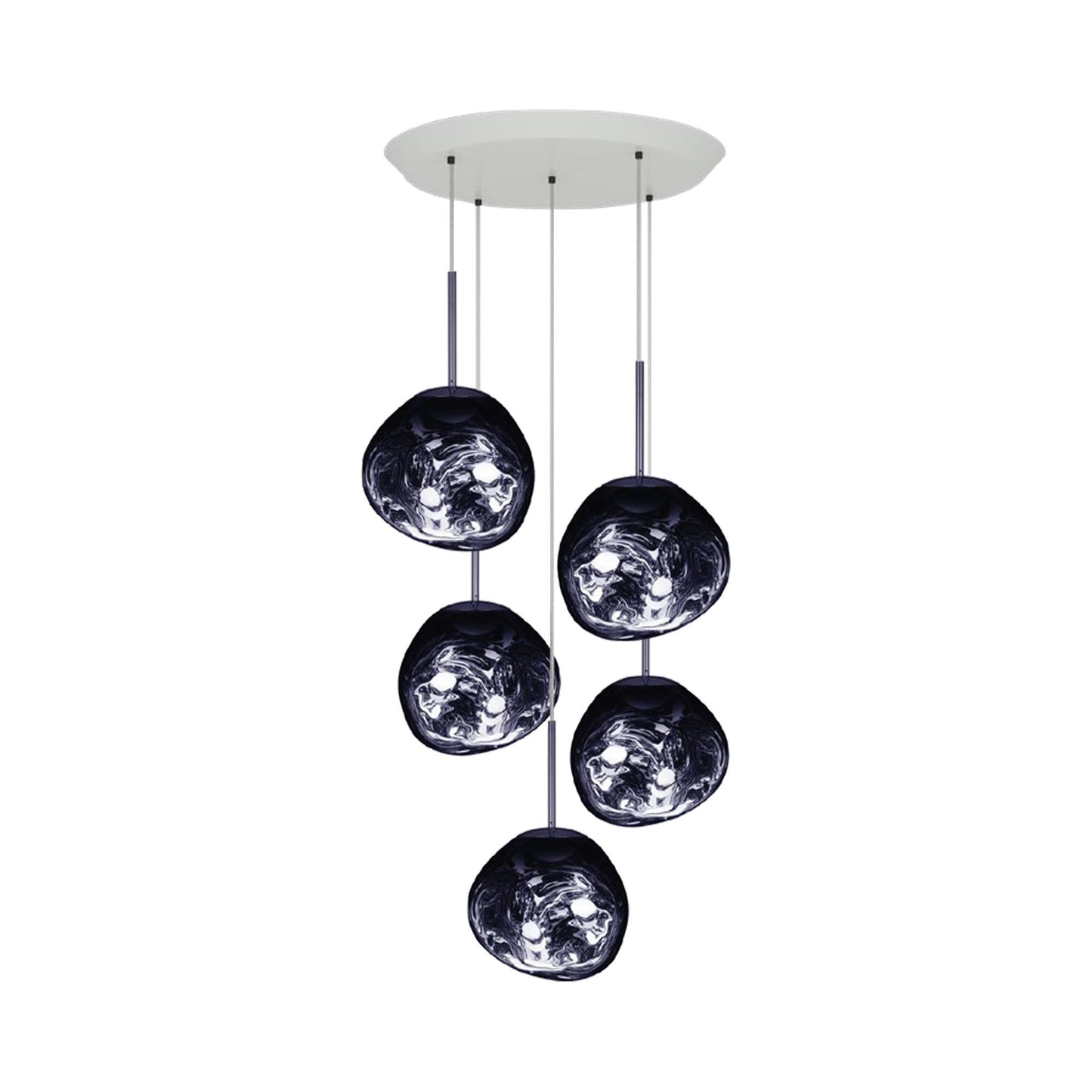 Melt Mini Round LED Pendant Light in Smoke.