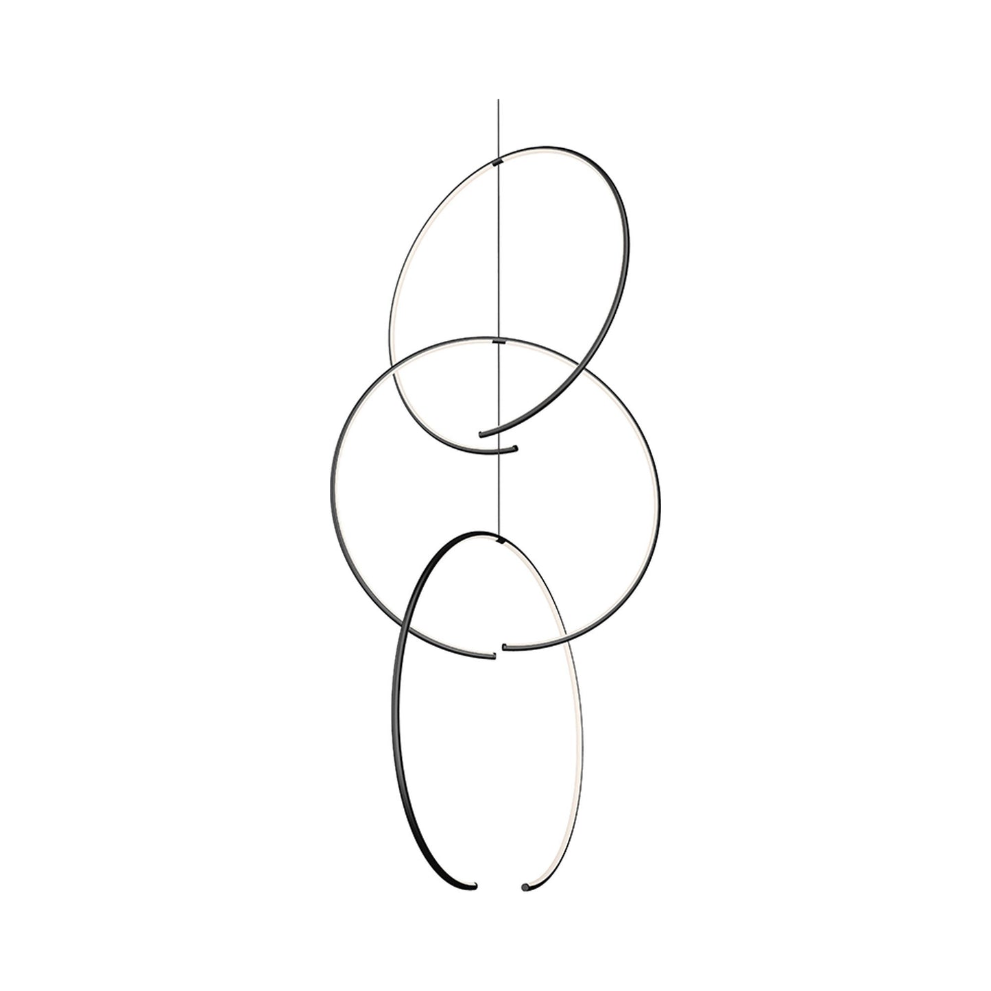 Torc™ LED Pendant Light in Satin Black (Triple Light).