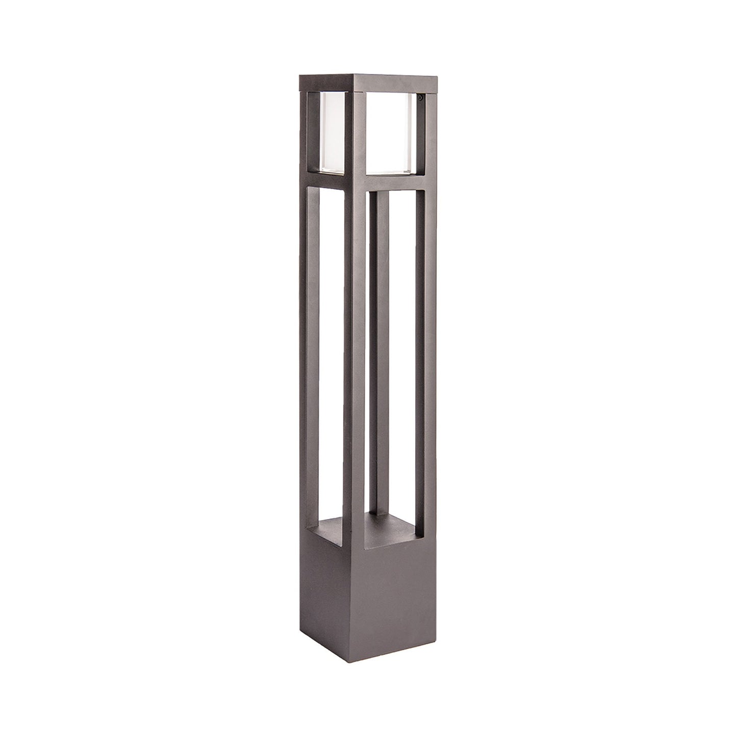 Tower LED Bollard in Bronze on Aluminum.