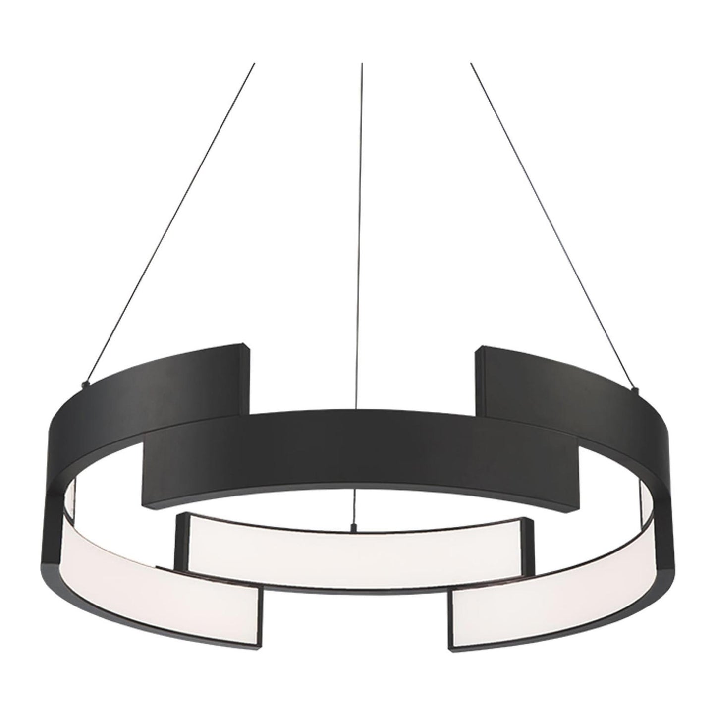 Trap LED Pendant Light in Black/Large.