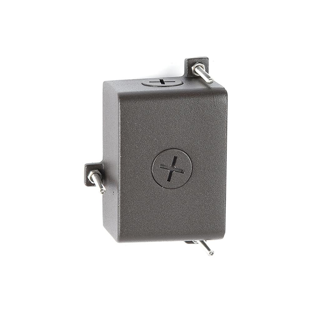 Tree Mount Junction Box Landscape Accessory in Black on Aluminum.