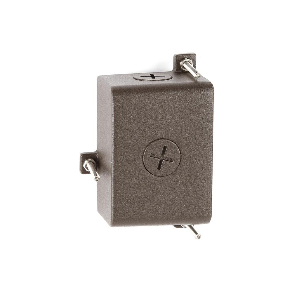 Tree Mount Junction Box Landscape Accessory in Bronze on Aluminum.