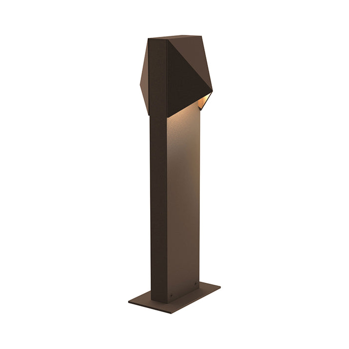 Triform Compact LED Bollard in Small/Double Light/Textured Bronze.