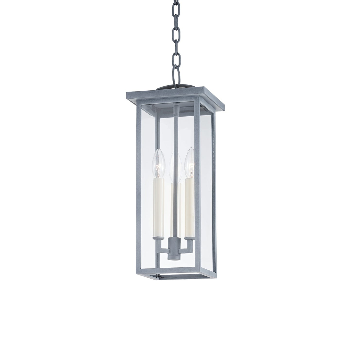 Eden Outdoor Pendant Light in Weathered Zinc.
