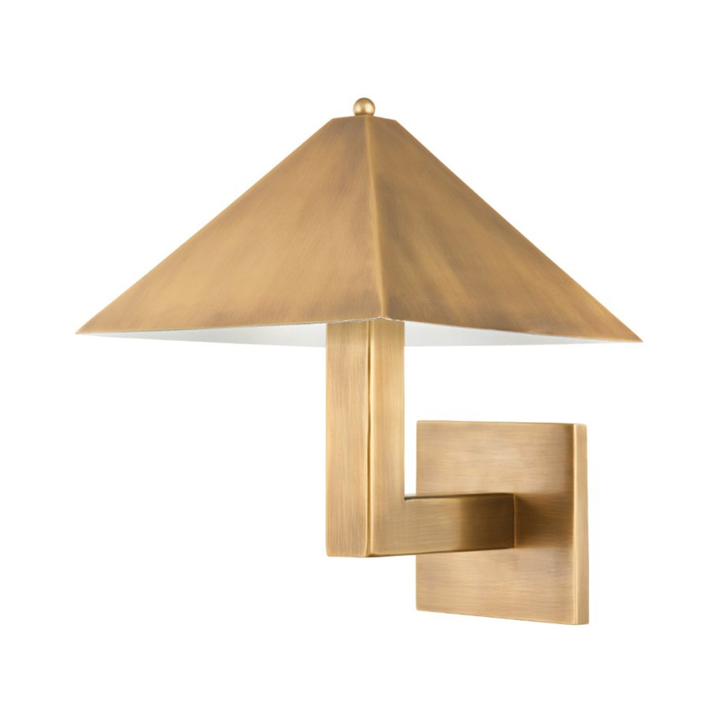 Knight Wall Light in Patina Brass.