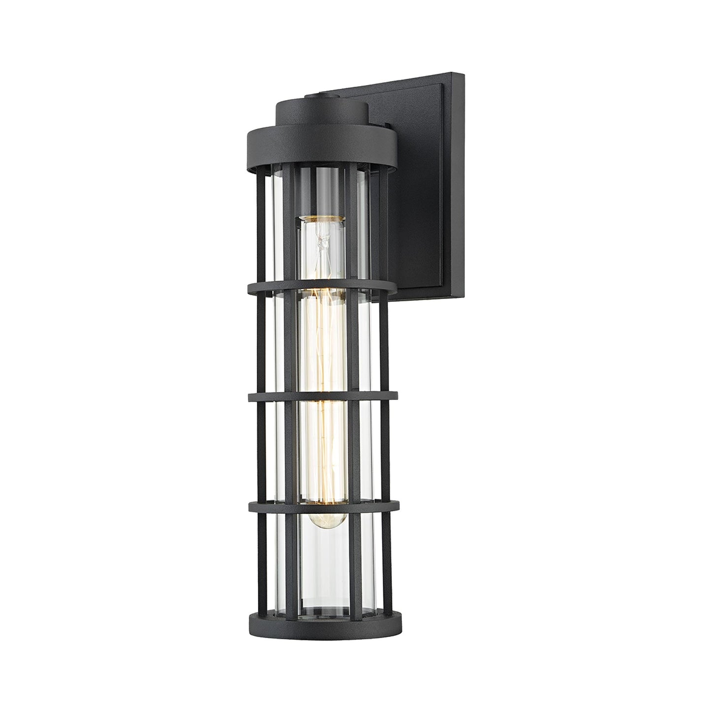 Mesa Outdoor Wall Light in Texture Black (Large).
