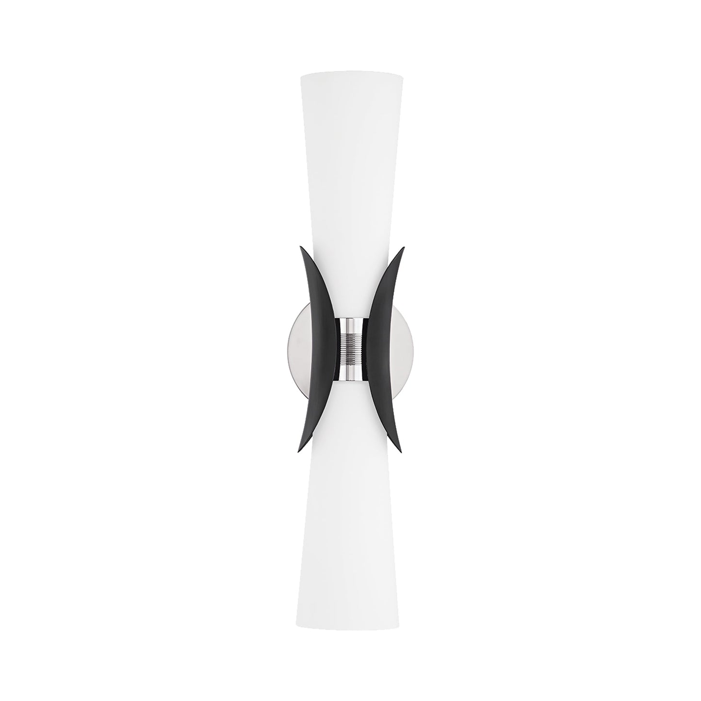 Muncie Wall Light in Polished Nickel.