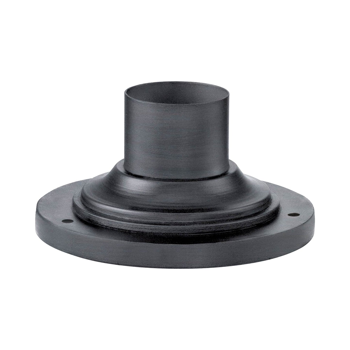 Square Outdoor Pier Mount in Weathered Zinc (Round).