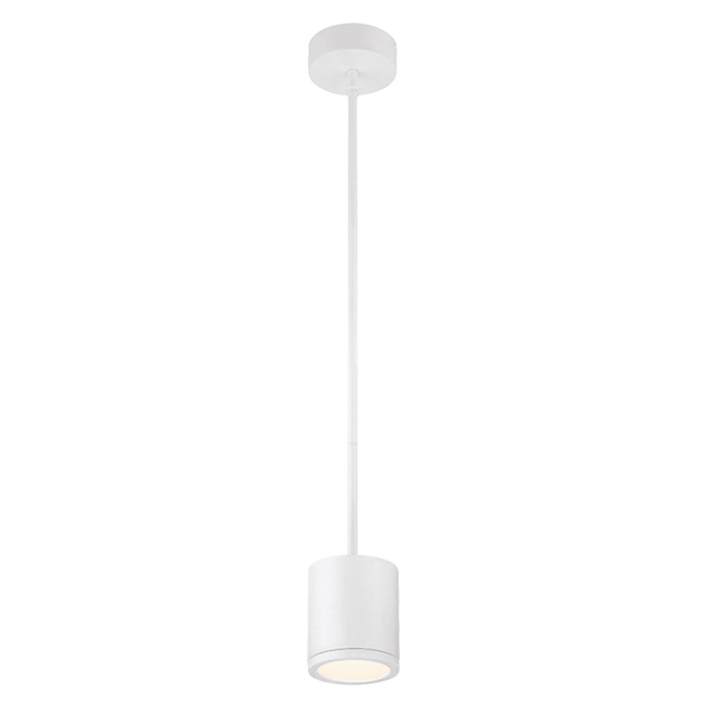 Tube LED Pendant Light in White.