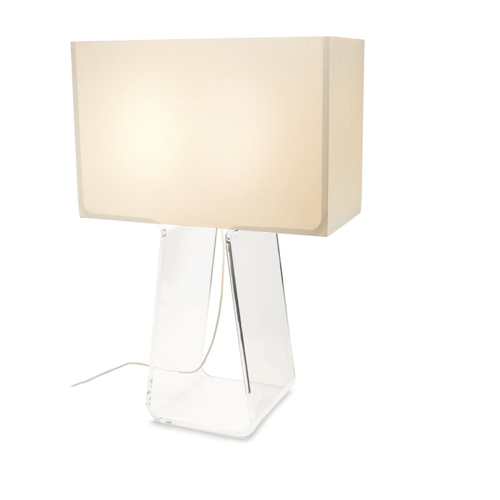 Tube Top Table Lamp in White/Char (Large).