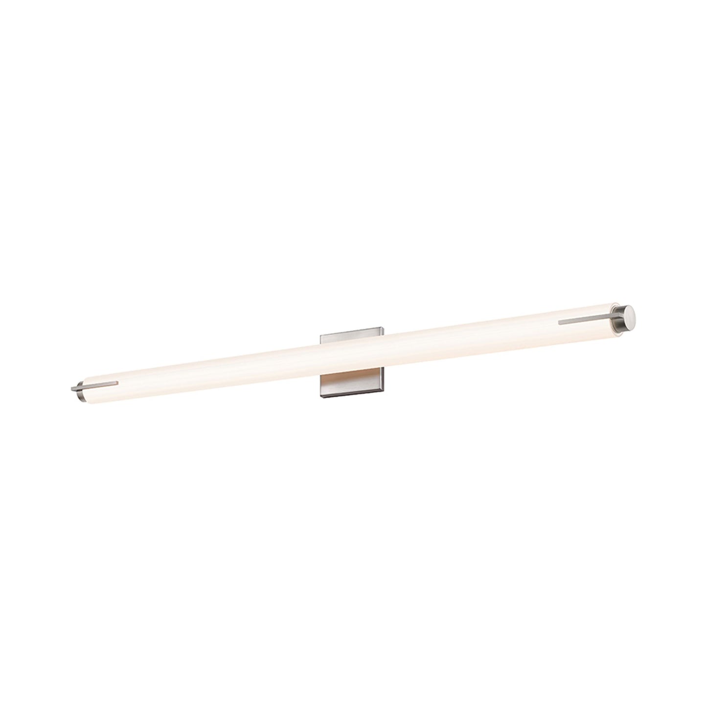 Tubo Slim LED Bath Bar in X-Large/Satin Nickel/Spine Trim.