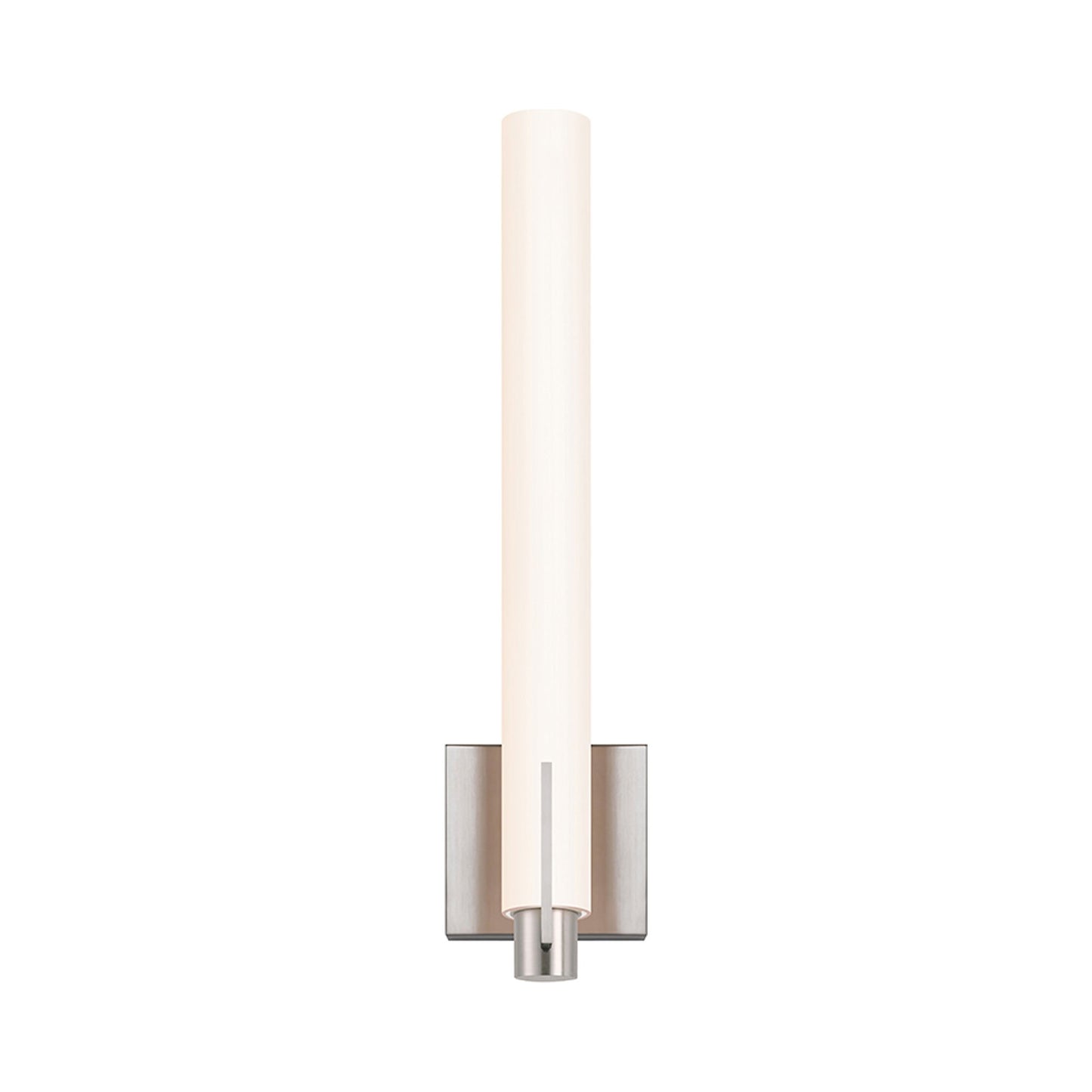 Tubo Slim LED Bath Vanity Light in Large/Satin Nickel/Spine Trim.
