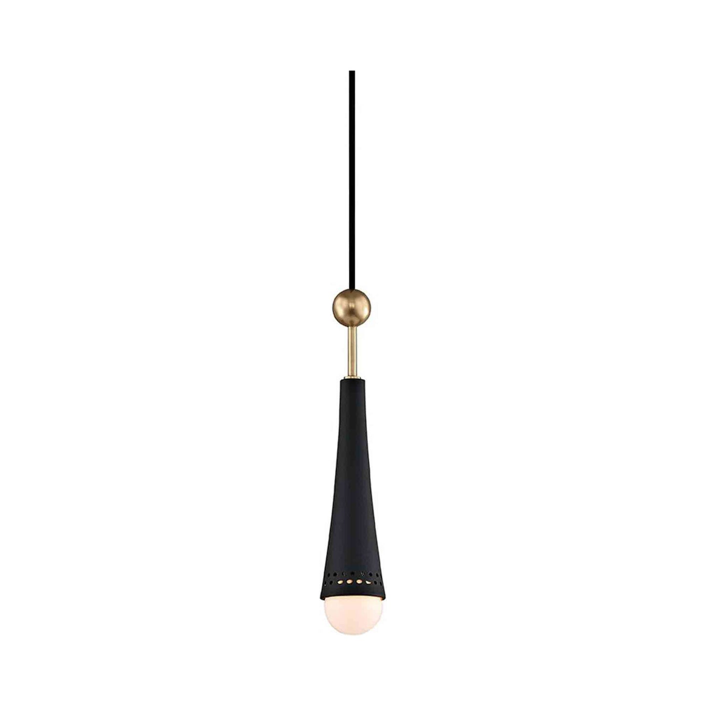 Tupelo LED Pendant Light in Aged Brass.