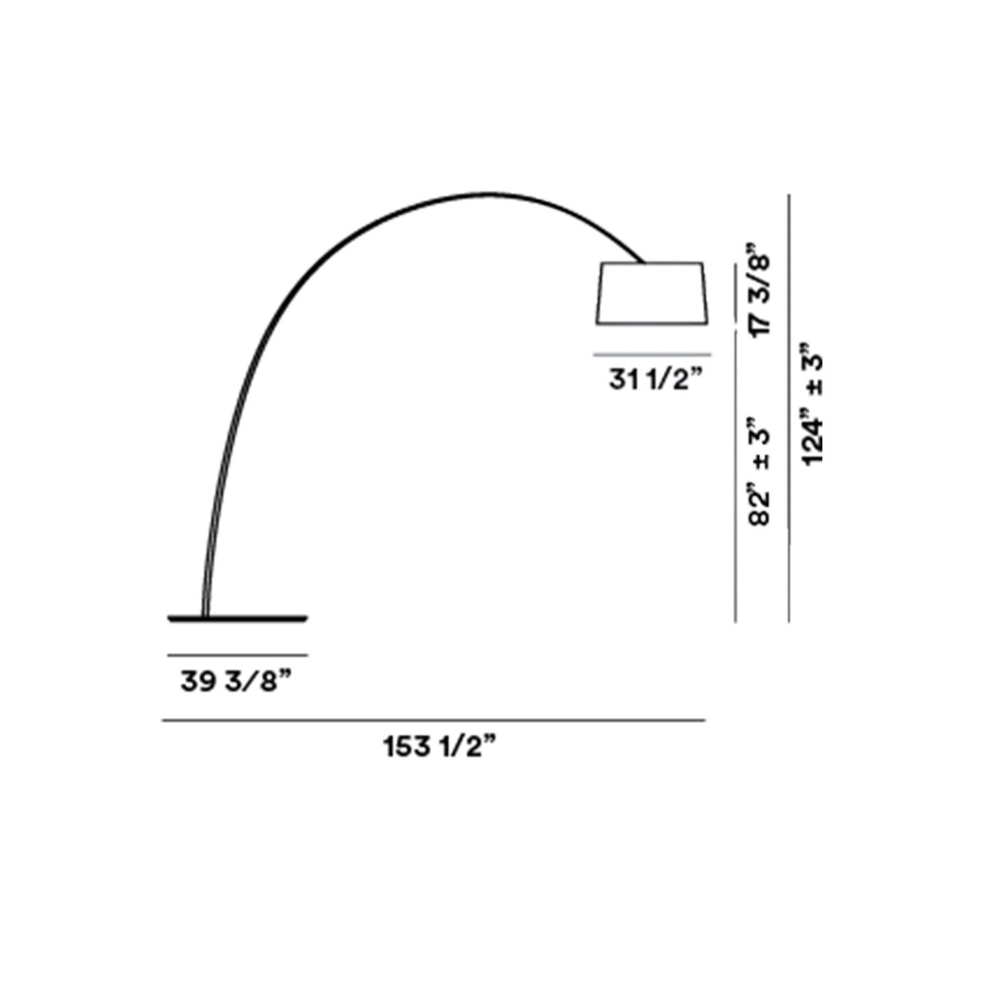 Twice As Twiggy LED Floor Lamp - line drawing.