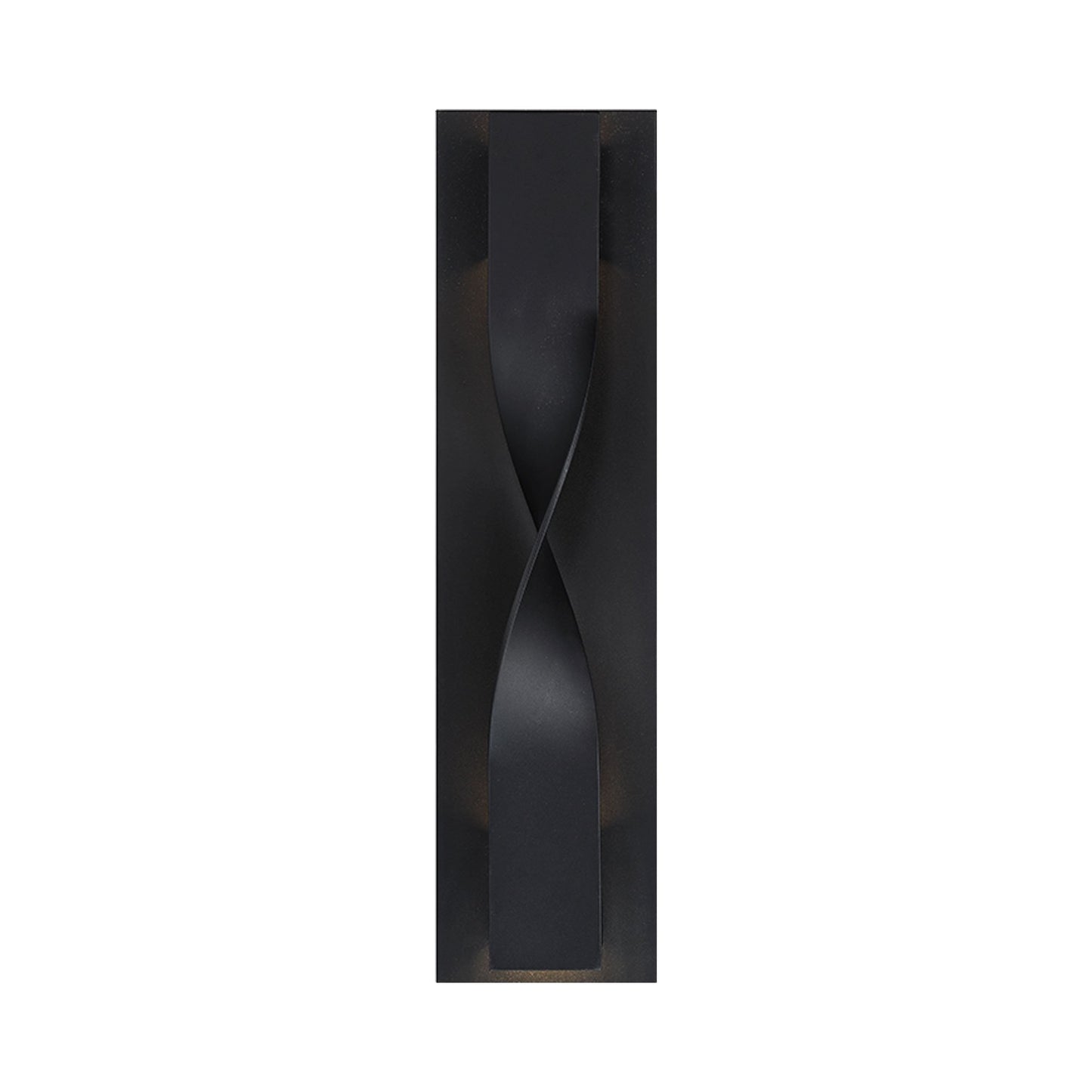 Twist Outdoor LED Wall Light in Black.