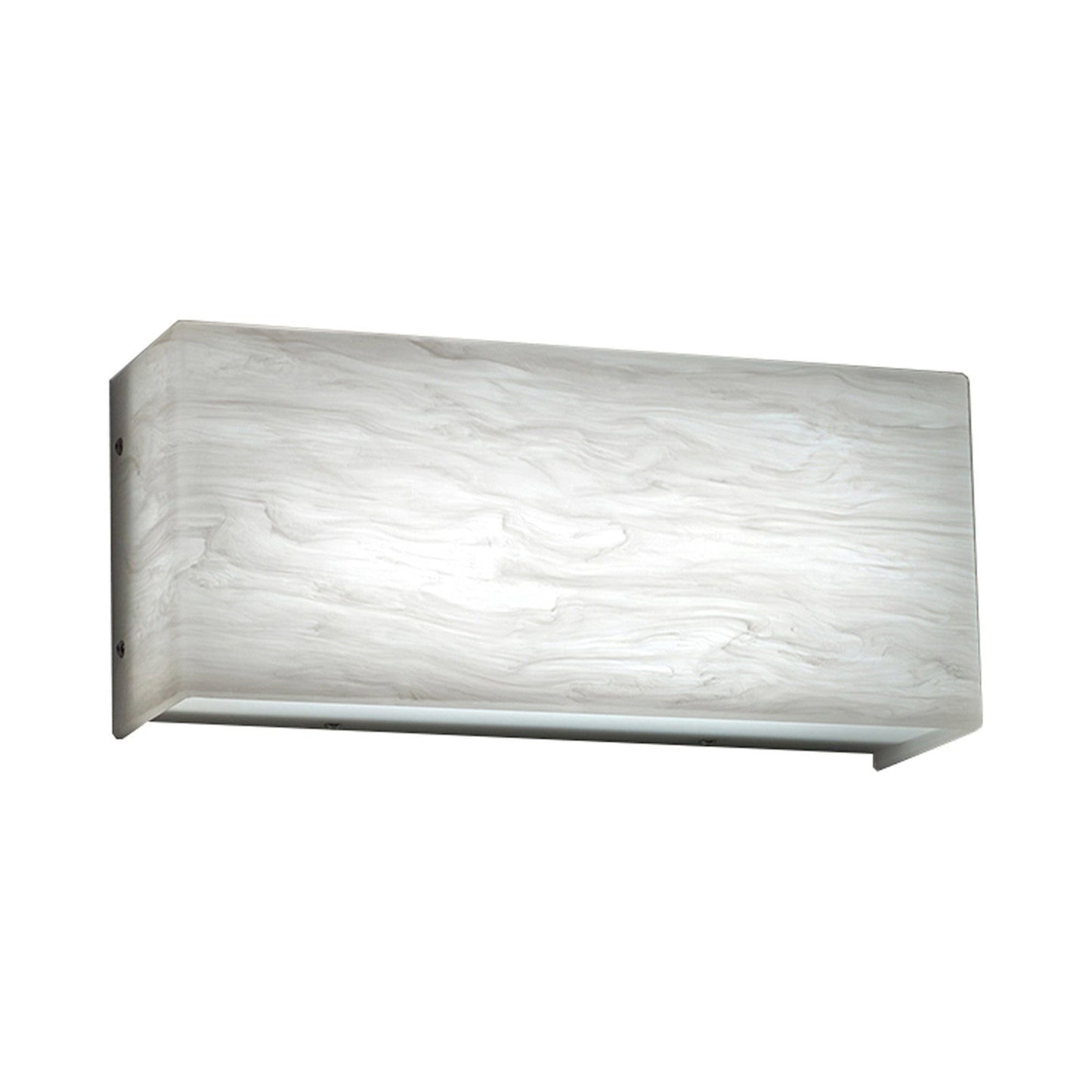 Basics Horizontal LED Wall Light in White Swirl.
