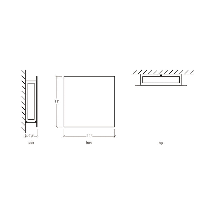 Fortis LED Wall Light - line drawing