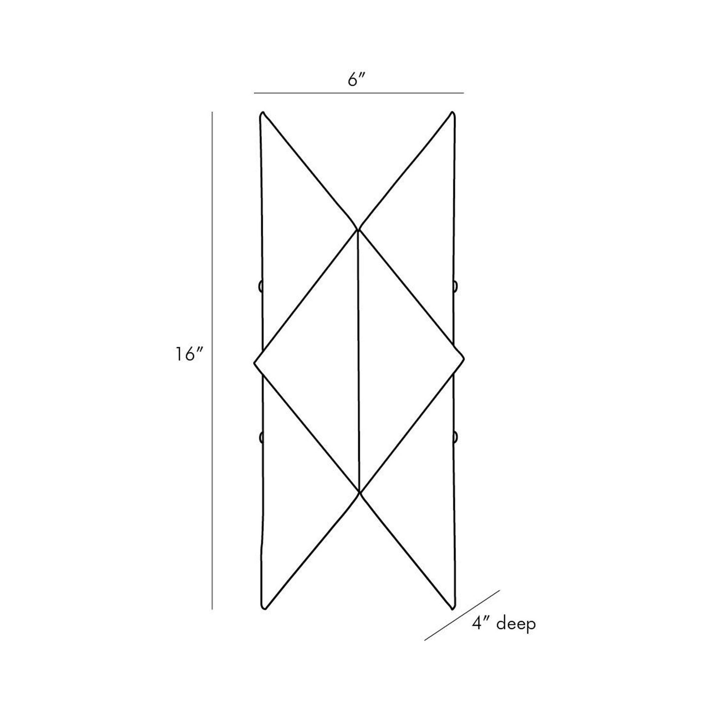 Upson Wall Light - line drawing.