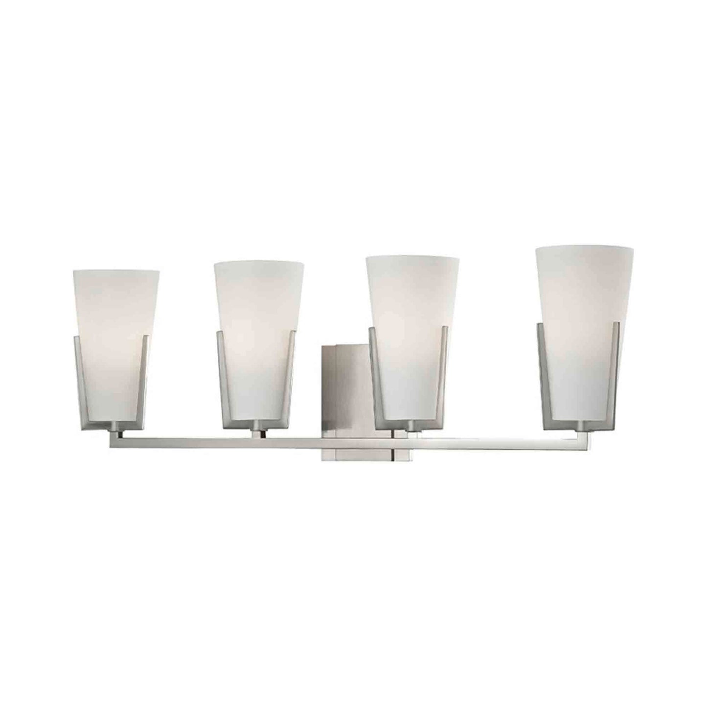 Upton Bath Vanity Wall Light in Satin Nickel (4-Light).