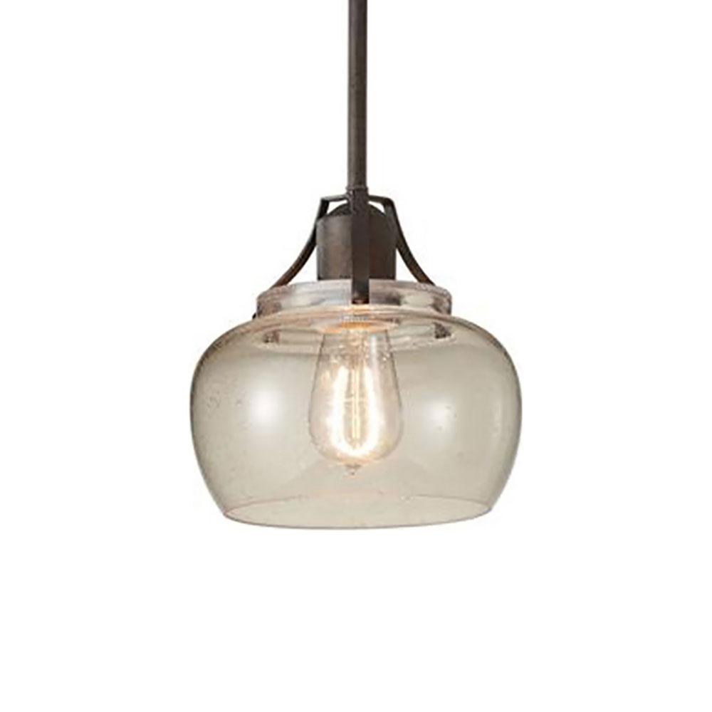 Urban Renewal Round Glass Pendant Light in Detail.