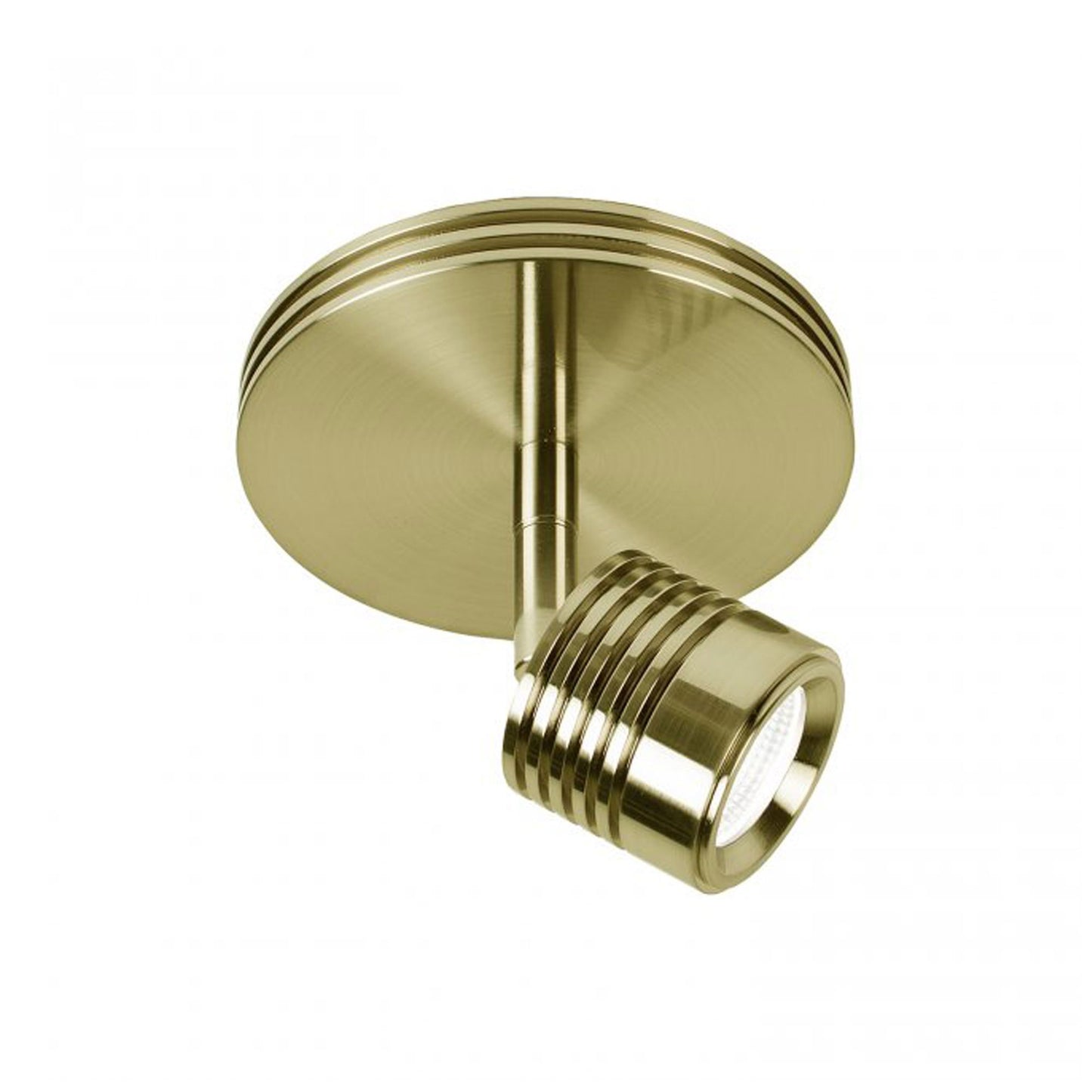 Vector Monopoint LED Ceiling / Wall Light in Brushed Brass.