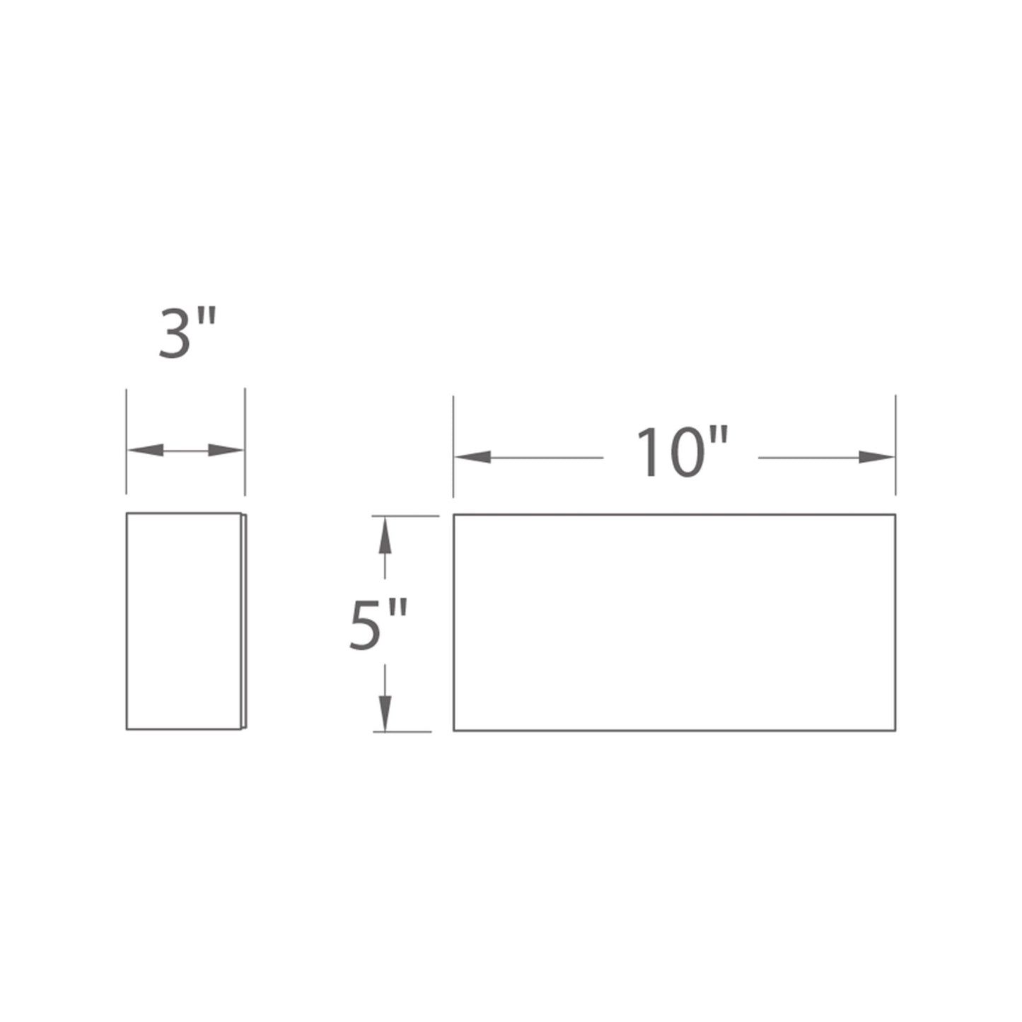 Vermeil LED Wall Light - line drawing.