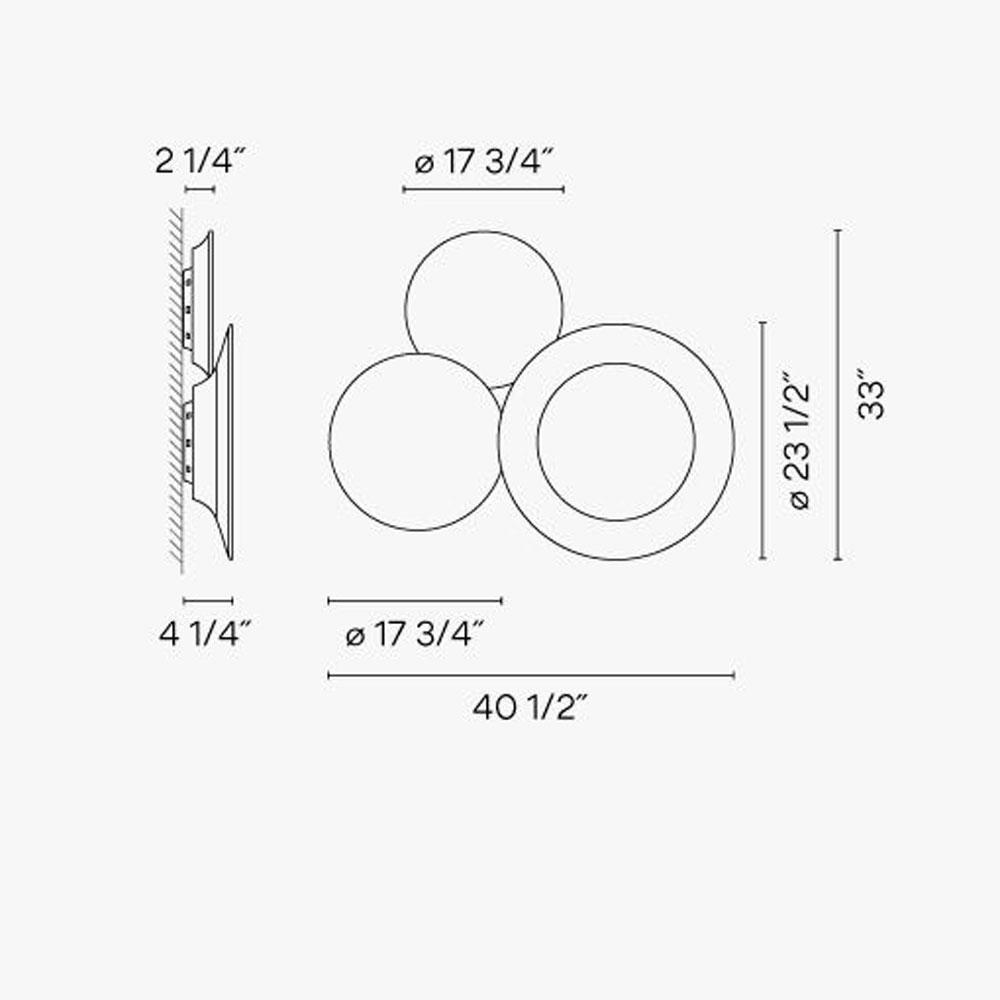Puck 5491 LED Wall Art Light - line drawing.