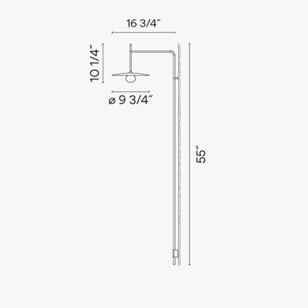 Tempo Disc LED Wall Light - line drawing.
