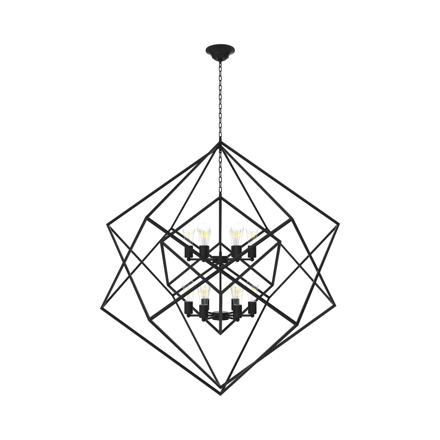 C1070 Chandelier in Black (12-Light).