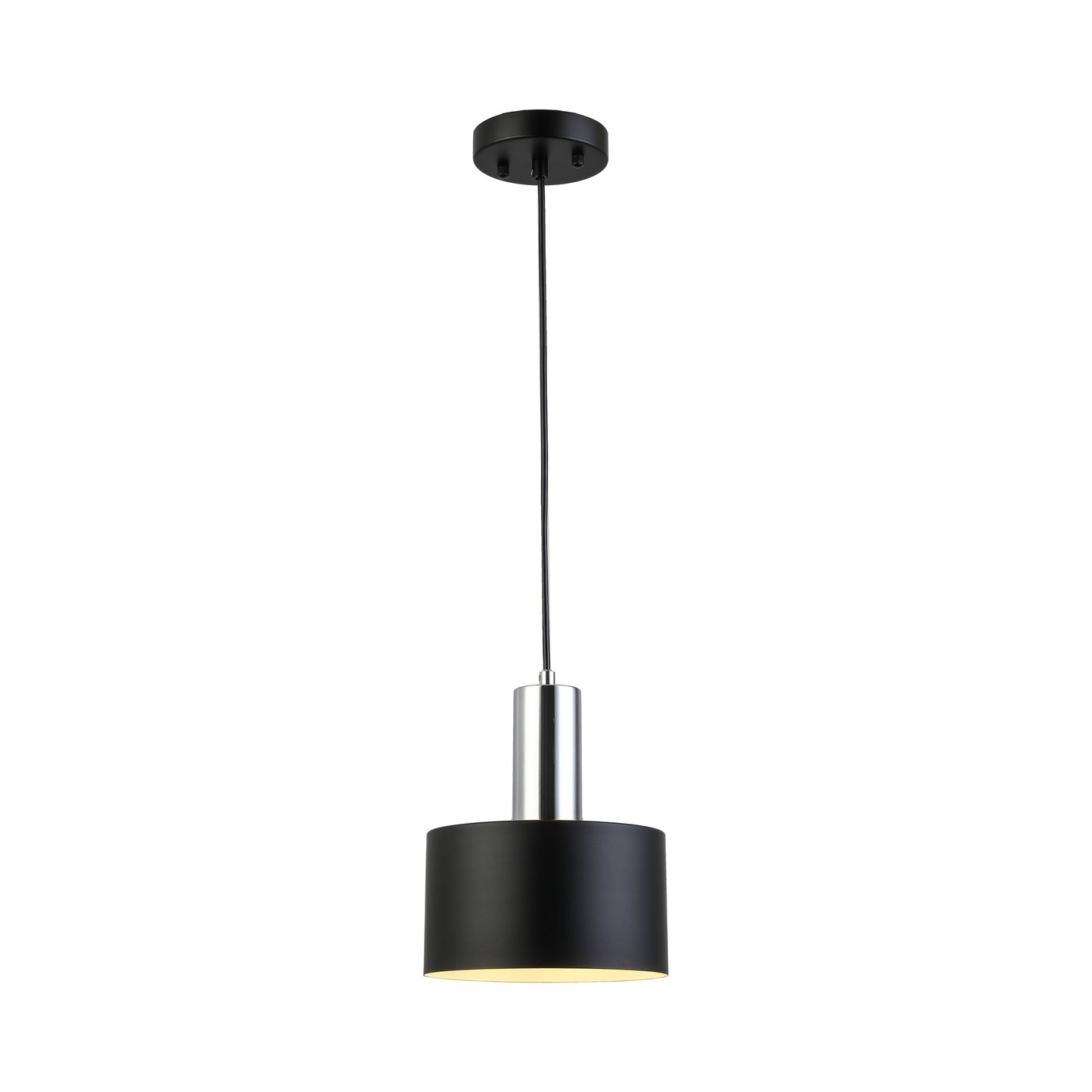 P1402 Pendant Light in Chrome/Black.