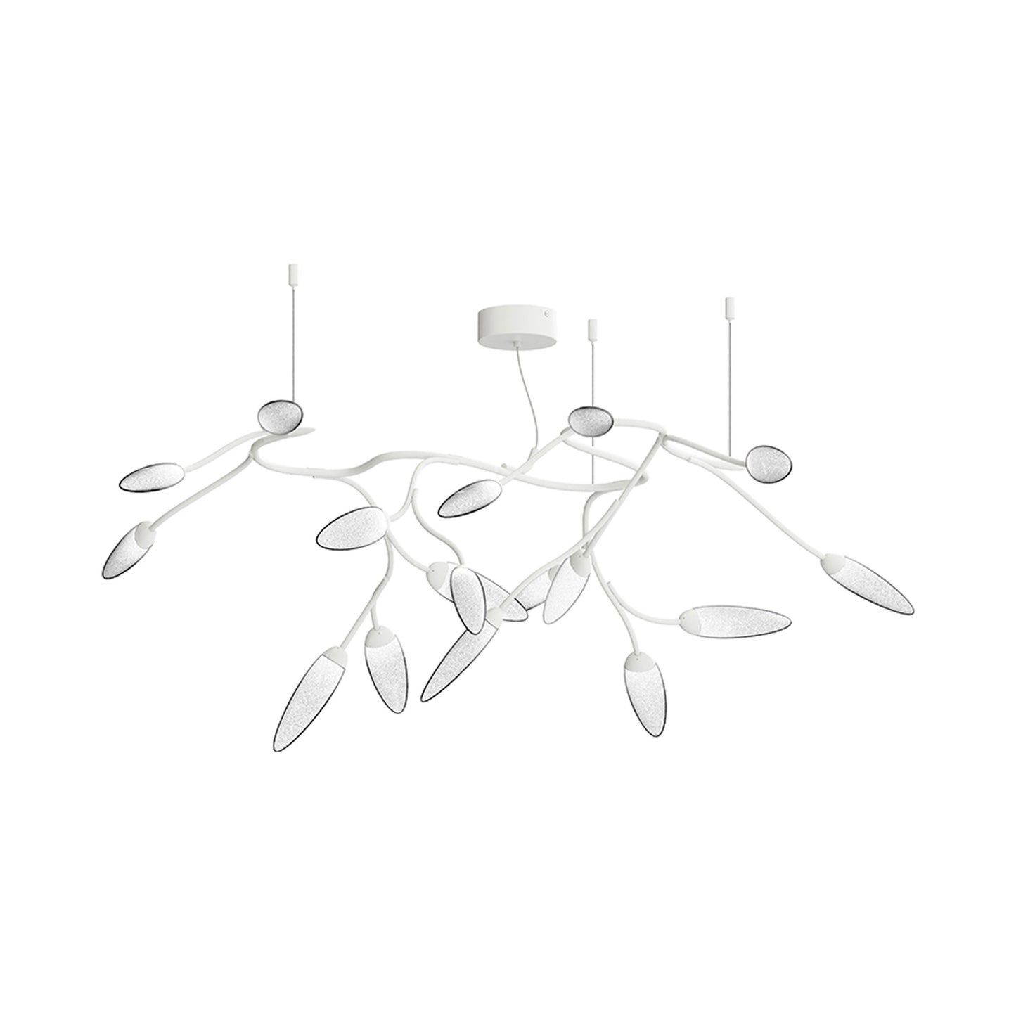 Vines™ LED Semi Flush Mount Ceiling Light in Satin White.