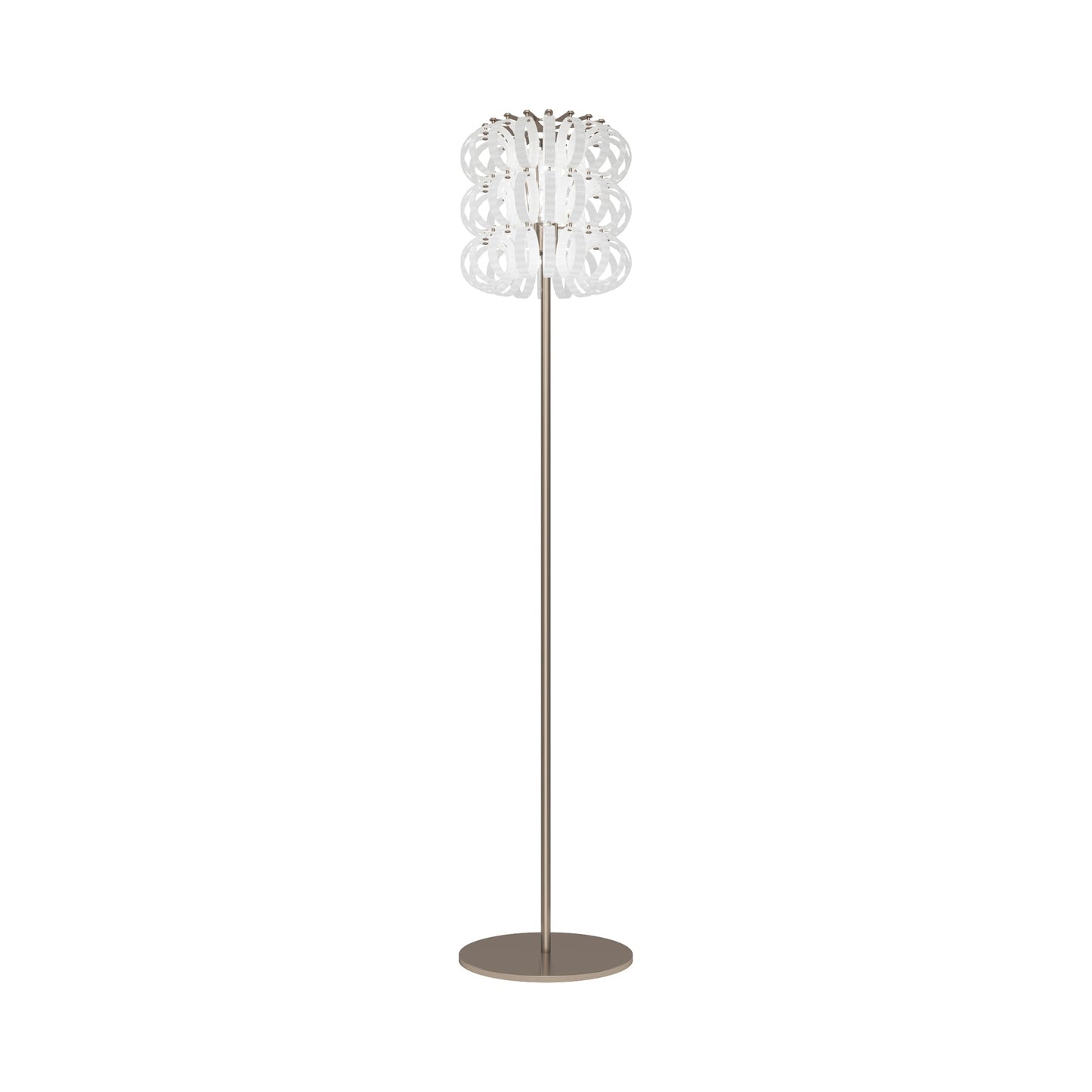 Ecos Floor Lamp in Matt Bronze/White Striped.