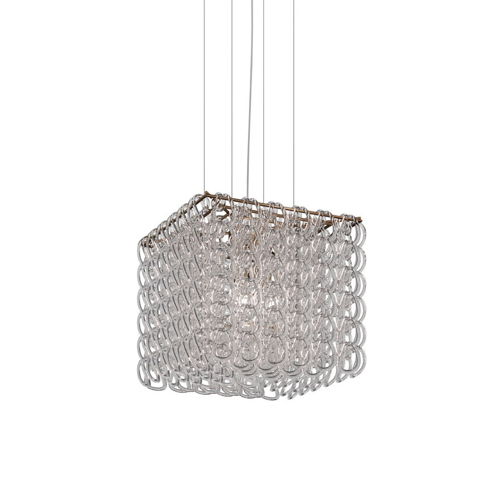 Giogali Cube Pendant Light in Matte Bronze 1.