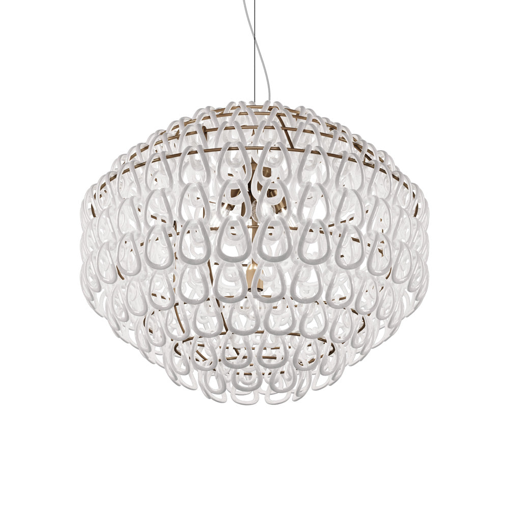 Giogali Pendant Light in Matt Bronze/White (X-Large).
