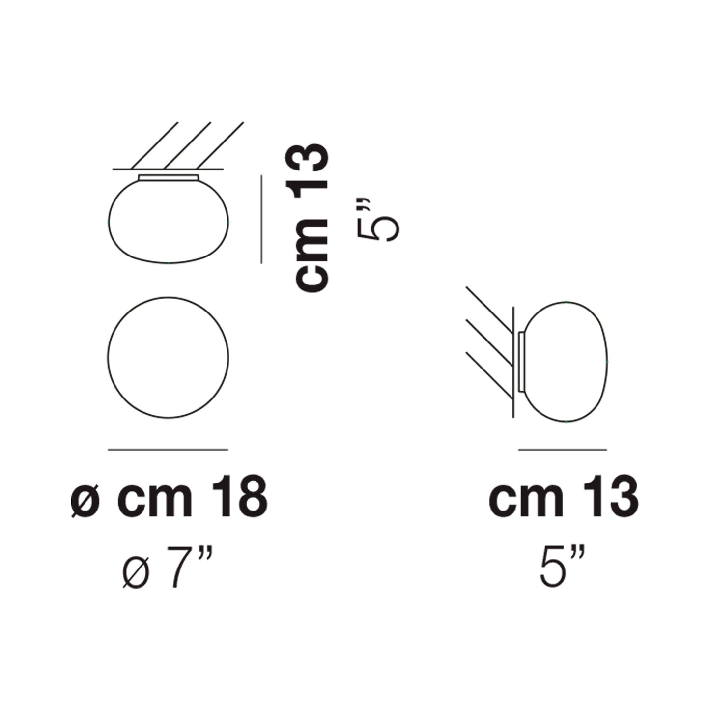 Lucciola Spot Light - line drawing.