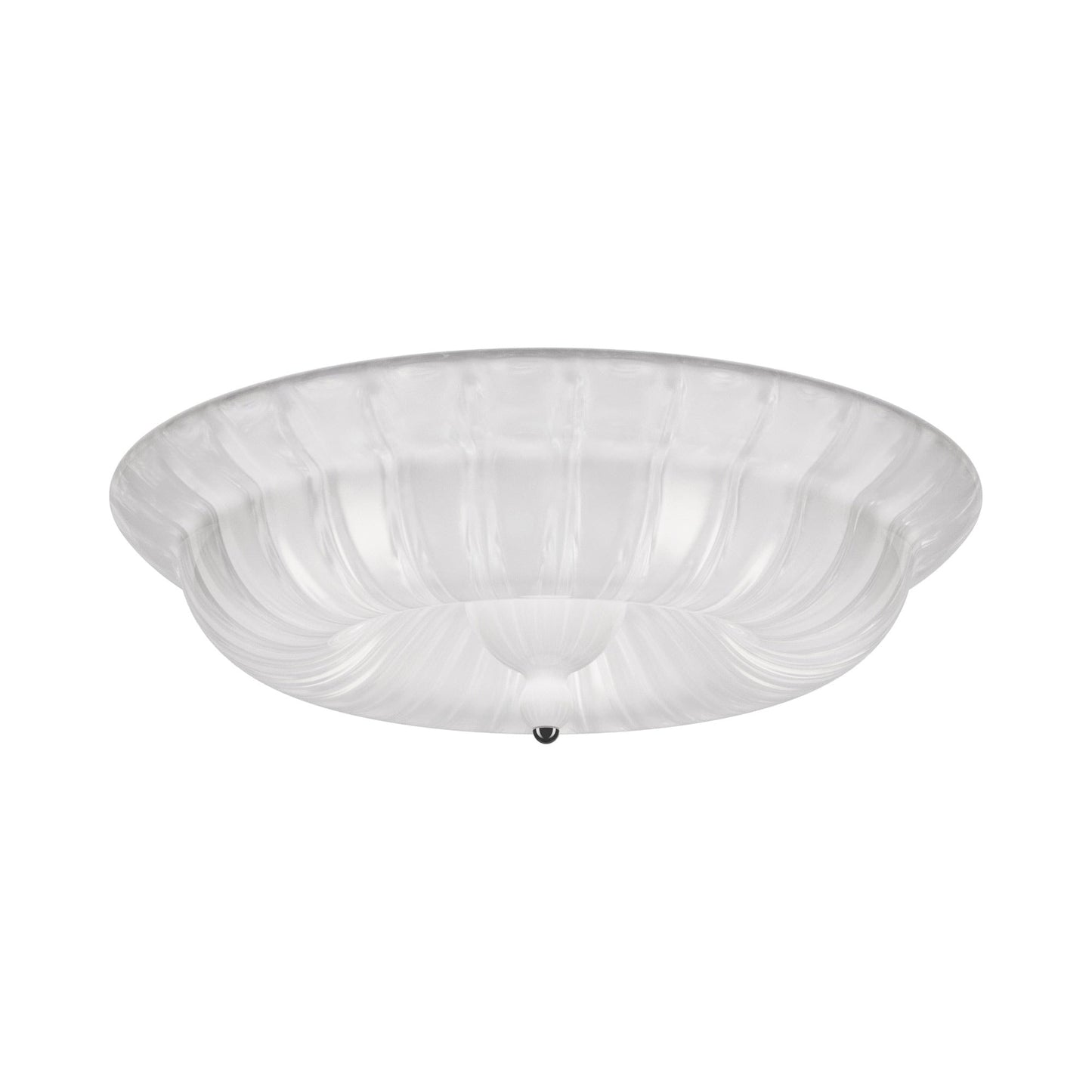 Novecento Flush Mount Ceiling Light in White Striped Glossy.