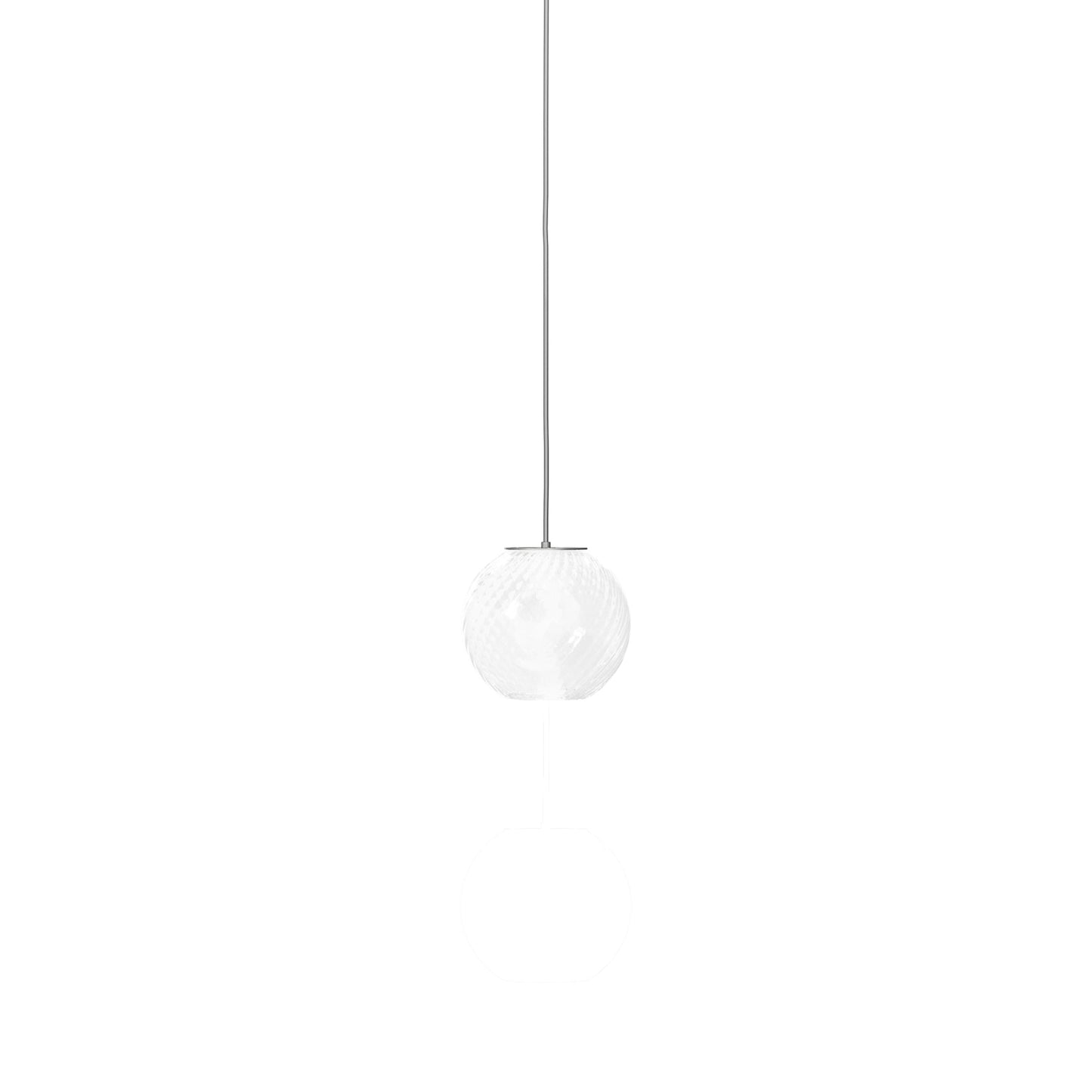 Oto Pendant Light in White Striped (Large).