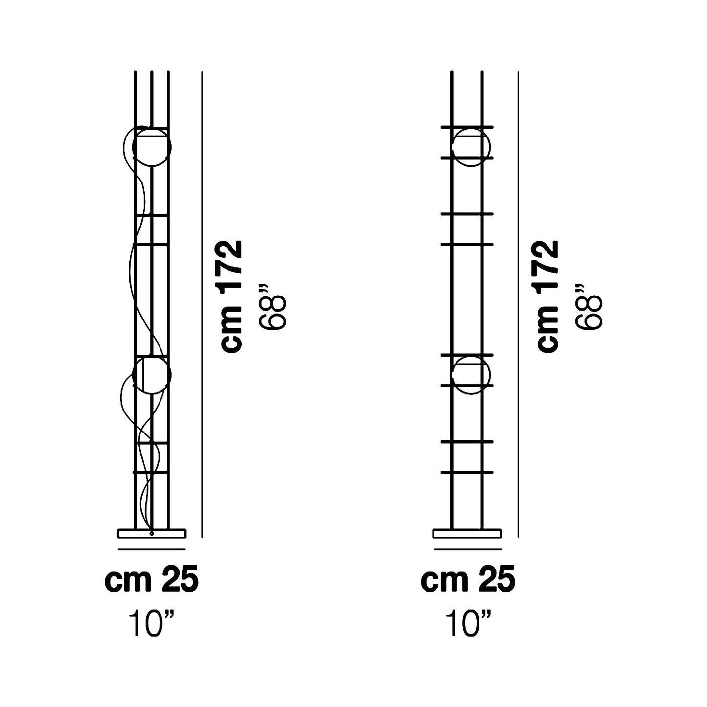 Plot Frame LED Floor Lamp - line drawing.