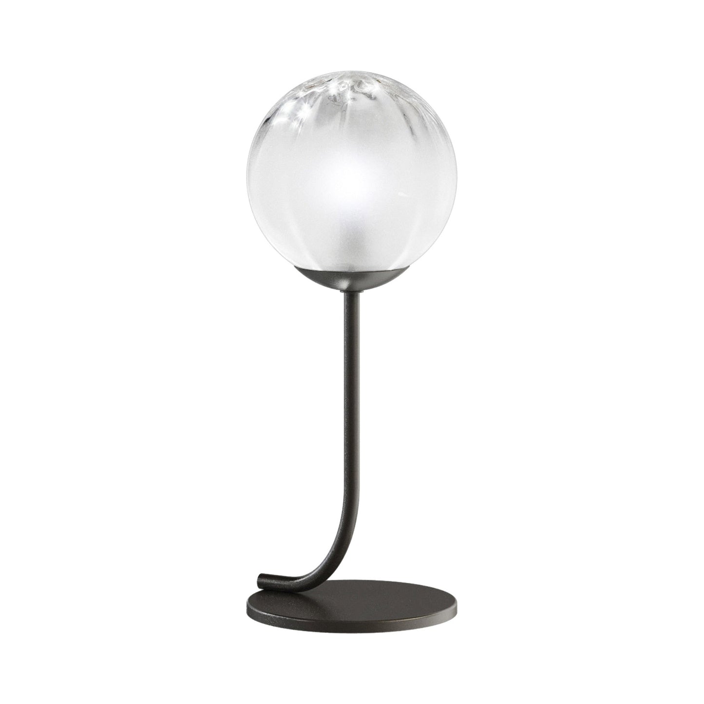 Puppet Table Lamp in White Shaded/Matt Black.