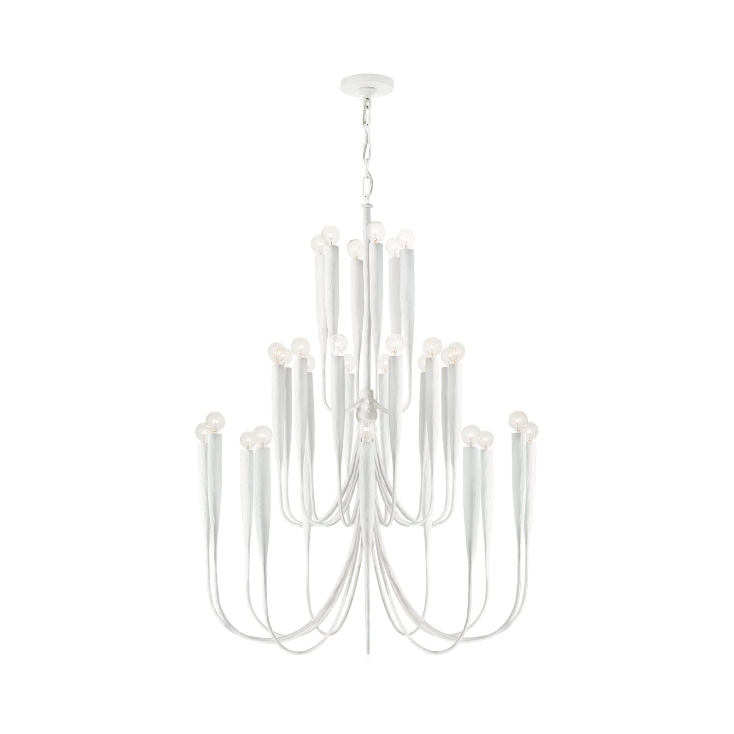 Acadia Chandelier in Plaster White.