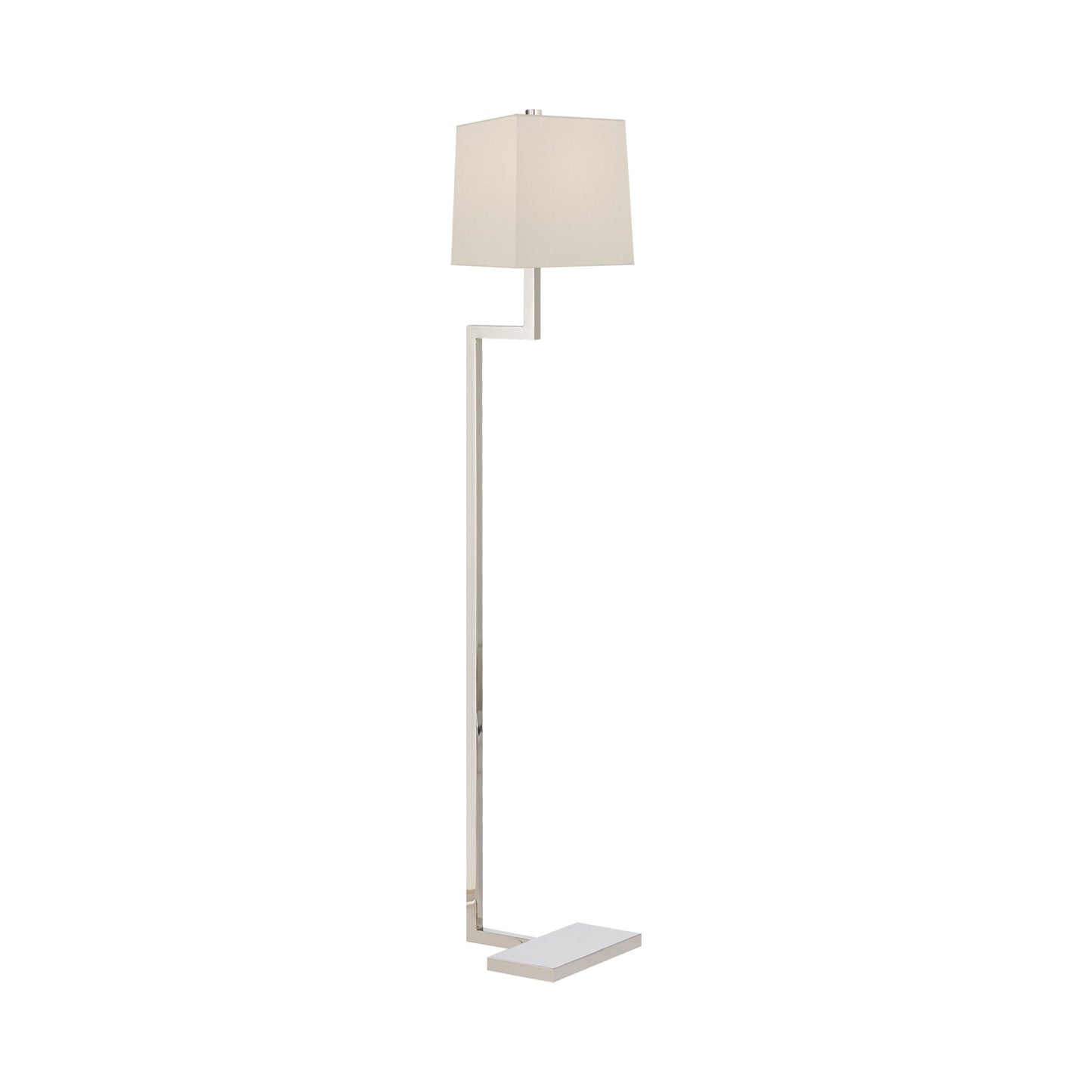 Alander Floor Lamp in Polished Nickel.