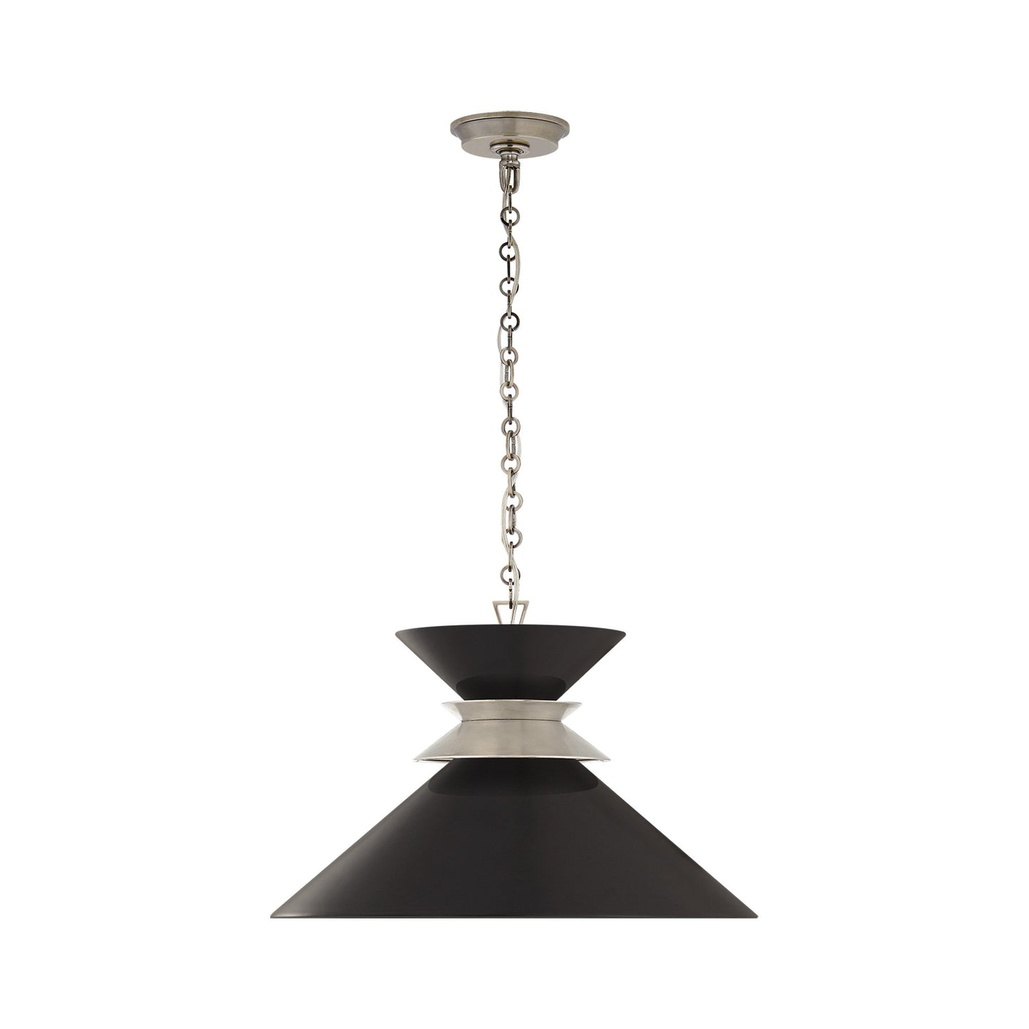 Alborg Pendant Light in Antique Nickel/Matte Black (Large).