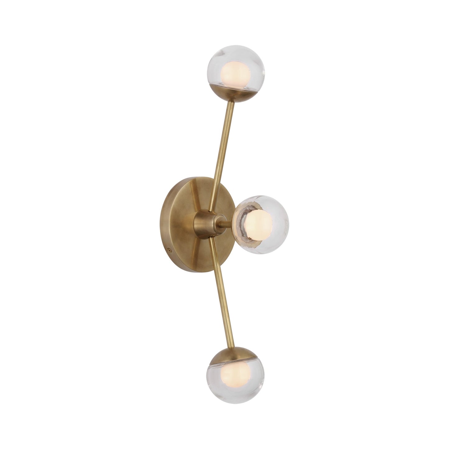 Alloway Linear LED Wall Light in Soft Brass.