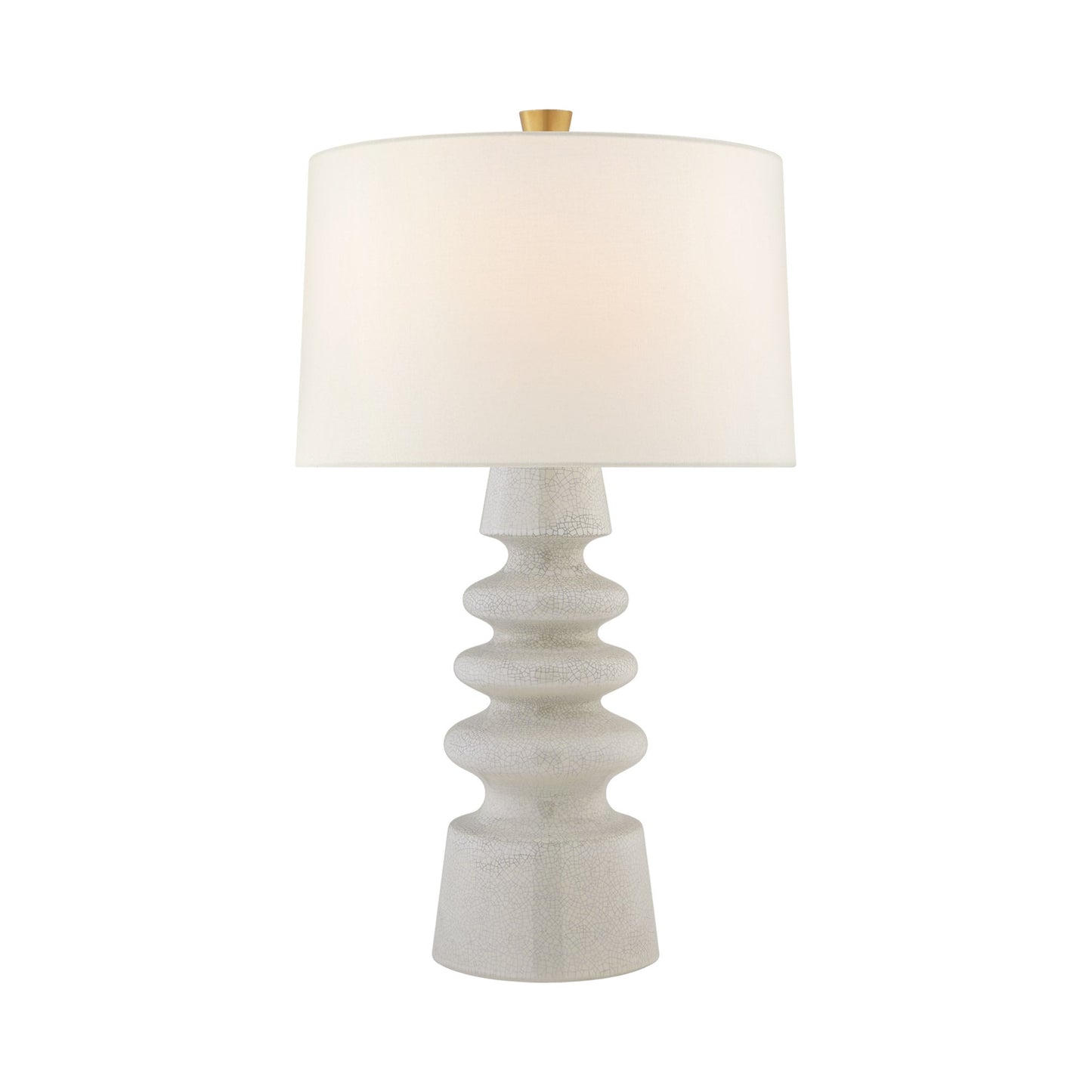 Andreas Table Lamp in White Crackle.