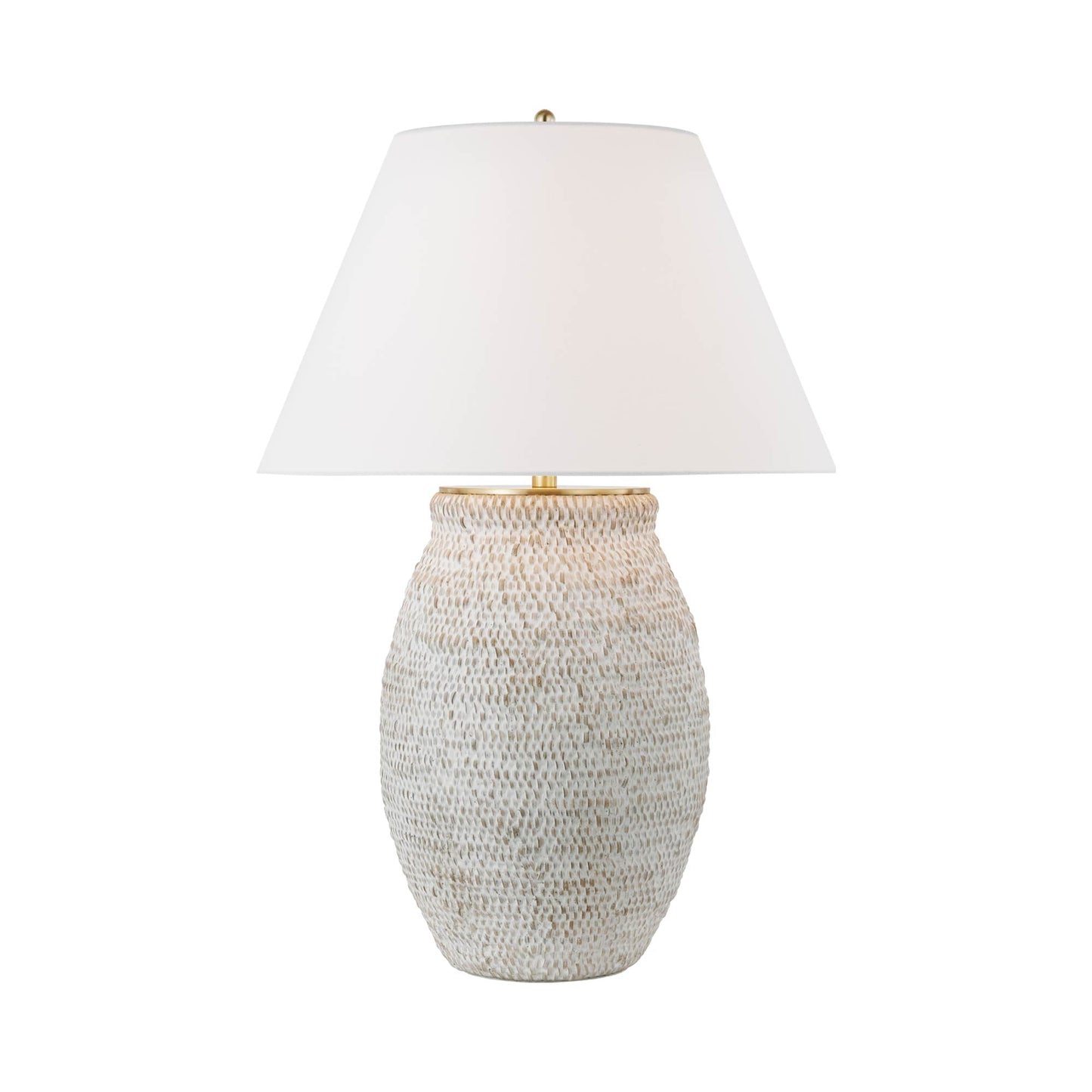 Avedon LED Table Lamp in Plaster White (Large).