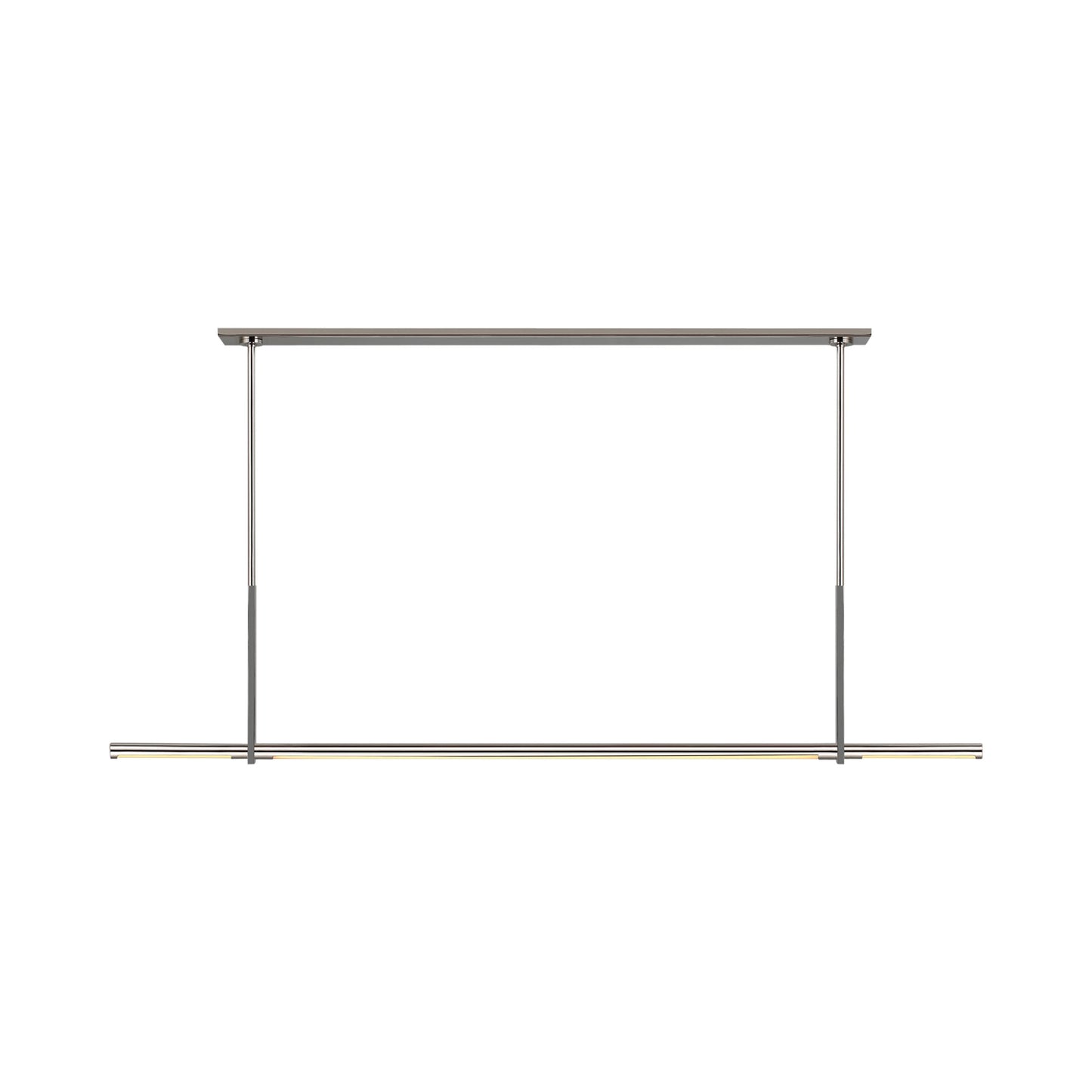 Axis LED Linear Pendant Light in Polished Nickel.