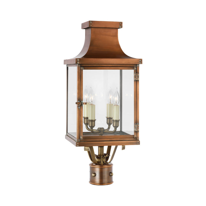 Bedford Outdoor Post Light in Natural Copper.